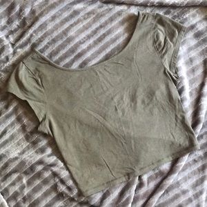 American Eagle Forrest Green Crop Top